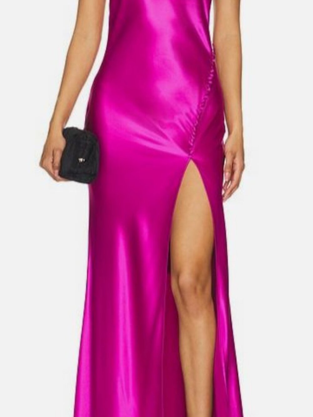 Sau Lee Women's Purple Pink Penelope Unlined Mock Neck Gown Dress Size 12